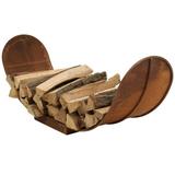 Sunnydaze 4 Rustic Outdoor Curved Firewood Log Rack