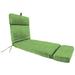 Jordan Manufacturing 72 x 22 Tory Palm Green Solid Rectangular Outdoor Chaise Lounge Cushion with Ties and Hanger Loop
