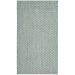 SAFAVIEH Courtyard Blair Geometric Indoor/Outdoor Area Rug 2 x 3 7 Light Blue/Light Grey