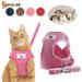 Spencer No Pull Dog Harness Vest and Leash Set Adjustable Reflective Soft Mesh Corduroy Padded for Small Dogs Cats Outdoor Walking Travel Pink XL