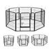 VIVOHOME 40 8 Panel Heavy Duty Metal Pet Fence Barrier Foldable Dog Puppy Cat Playpen Kennel