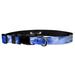 Deluxe Adjustable Dog Collar: Medium Blue Smoke 3/4 inch Sublimated Polyester by Moose Pet Wear