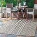 nuLOOM Charter Banded Trellis Indoor/Outdoor Area Rug 6 7 x 9 Light Gray