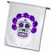 3dRose Day of the Dead Skull DÃ­a de los Muertos Purple - Garden Flag 12 by 18-inch