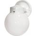 Nuvo Lighting 76/704 Single Light 6 Porch Light with White Globe Shade