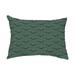 Simply Daisy 14 x 20 Fan Dance Green Geometric Print Decorative Outdoor Throw Pillow