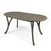 GDF Studio Danby Outdoor Acacia Wood Oval Dining Table Gray 6Person