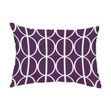 Simply Daisy 14 x 20 Ovals Go Round Purple Abstract Decorative Outdoor Pillow