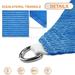 Sunshades Depot 7 x 7 x 7 Blue Sun Shade Sail 180 GSM HDPE Equilateral Triangle Permeable Canopy Custom Size Available Commercial Standard