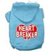 Mirage Pet 62-54 LGBBL Heart Breaker Screen Print Pet Hoodies Baby Blue - Large - Size 14