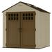 Suncast 6 x 5 Outdoor Everett Storage Shed with Windows Sand Brown