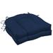 Arden Selections Outdoor Wicker Chair Cushion 2 pack 20 x 18 Tufted Plush Cushion for Wicker and Rocking Chairs 18 x 20 Sapphire Blue Leala