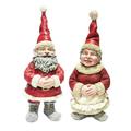 Homestyles Christmas Santa Claus & Mrs. Claus in Santa Suit and Holiday Cooking Apron Garden Gnome Statue