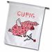 3dRose Funny Cute Pink Pig Cupig as Cupid with Arrows - Garden Flag 12 by 18-inch