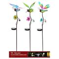 Alpine 36 in. Solaris Multi Color Glass & Metal Butterfly Hummingbird & Dragonfly Outdoor Garden Stake - Pack of 9