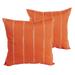 Humble and Haute Perry Orange Dotted Stripes Indoor/ Outdoor 18 inch Decorative Throw Pillow