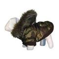 Large Deer Pattern Fashion Parka with Removable Hood