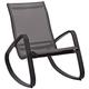 Modern Contemporary Urban Design Outdoor Patio Balcony Garden Furniture Locking Lounge Chair Armchair Aluminum Metal Steel Multi Black