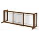 Richell Freestanding Dog Gate Brown Large 71.30 L x 17.70 W x 20.10 H