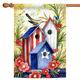 Toland Home Garden Birdhouse Trio Bird Patriotic Flag Double Sided 28x40 Inch