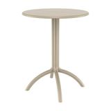 Compamia Octopus Round Patio Bistro Table in Taupe
