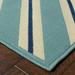 Style Haven Rio Mar Diagonal Stipe Indoor/ Outdoor Area Rug Light Blue/Navy 3 7 x 5 6 4 x 6 Outdoor Indoor Patio Navy Ivory Rectangle