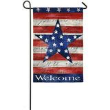 Evergreen Flag Patriotic Stripe & Star Garden Sub Suede Flag