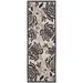 Safavieh Courtyard Crystal Floral Indoor/Outdoor Indoor/Outdoor Runner Rug 2 3 x 6 7 Sand/Black