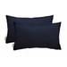 Set of 2 In/Outdoor Decorative Throw Pillows Sunbrella Navy - Choose Size