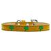 Mirage Pet 633-24 GD16 Green Palm Tree Widget Dog Collar Gold Ice Cream - Size 16