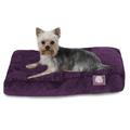 Majestic Pet Villa Rectangle Dog Bed Velvet Removable Cover Aubergine Small 27 x 20 x 4