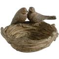 Decorative Resin Wild Twin Birds Nest Feeder