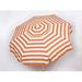 DestinationGear 1335 Italian 6 ft. Umbrella Acrylic Stripes Orange and White - Patio Pole