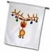 3dRose Funny Rudolph the Red nosed Reindeer Christmas Art Garden Flag 12 by 18-Inch