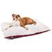 Majestic Pet Solid Color Rectangular Pillow Dog Bed Machine Washable Burgundy Large 36 x 48 x 8