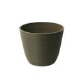 Algreen Valencia Planter Round Curve Planter 14-In. Diameter by 11-In Ribbed Chocolate