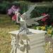 Design Toscano Fairy of the West Wind Sitting Garden Statue 19 Inch Polyresin Two Tone Stone