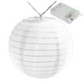 Battery Operated String Lights with 10 Nylon Lanterns (White)