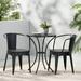 Rodriguez 3 Piece Outdoor Iron Bistro Set Black