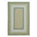 Colonial Mills Color Market Indoor / Outdoor Area Rug Lily Pad 8 x 10 Border 0.25 - 0.5 inch Reversible Made To Order Stain Resistant 8 x 10