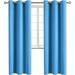 2 panels K68 turquoise color 100 % blackout thermal light blocking drapes for sliding patio window curtain top grommets noise reducing 37 wide X 63 length each panel