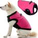 Gooby Fashion Vest - Pink X-Large - Quilted Bomber Jacket with Leash Attachment and Pain-Free Zipper Guard for Dogs - Water Resistant with Stretchable Knitted Bottom for Indoor and Outdoor Use