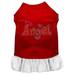 Mirage Pet Technicolor Angel Rhinestone Pet Dress Red with White Lg