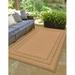 Unique Loom Multi Border Indoor/Outdoor Border Rug Tan/Light Brown 6 1 x 9 Rectangle Border Contemporary Perfect For Patio Deck Garage Entryway