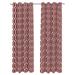Jordan Manufacturing 54 x 96 Cayo Pompeii Red Lattice Grommet Semi-sheer Outdoor Curtain Panel (2 Pack)