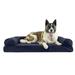 FurHaven Pet Products Quilted Memory Top Sofa Pet Bed for Dogs & Cats - Navy Jumbo