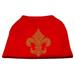 Gold Fleur De Lis Rhinestone Shirts Red XXXL(20)