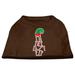 Mirage Pet 51-178 LGBR Lazy Elf Screen Print Pet Shirt Brown - Large - Size 14