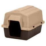 Petmate Aspen Pet Barnhome III Plastic Outdoor Dog House for XS Pets Up to 15 lbs Brown and Beige