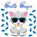 Cutie Caps 40 pack Small Royal Blue Glitter Soft Nail Guard for Cat Paws / Claws